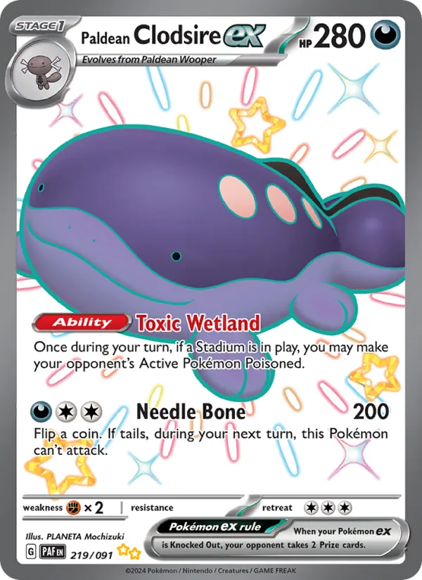 Paldean Clodsire ex 219 – Holo