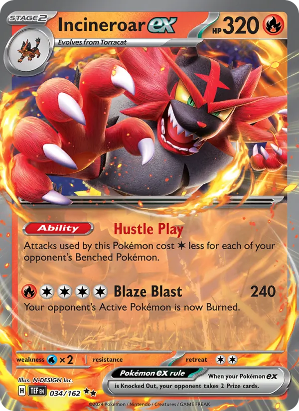 Incineroar ex 034 – Holo