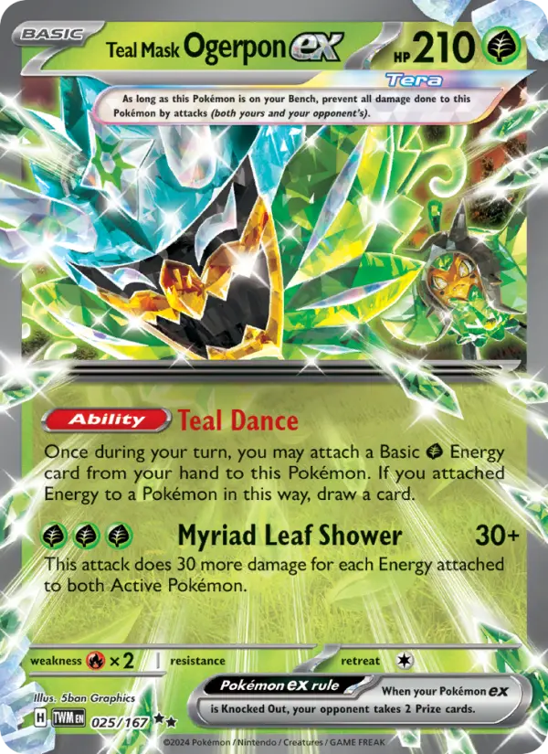 Teal Mask Ogerpon ex 025 – Holo