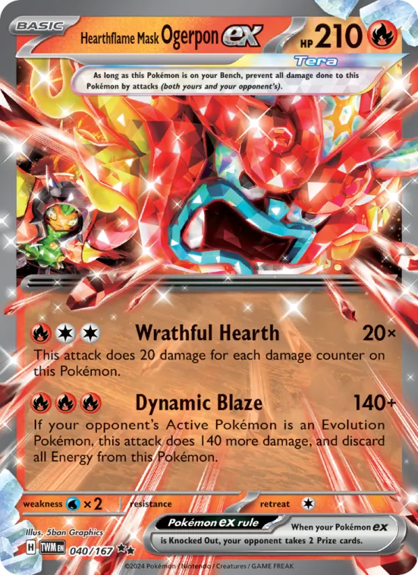Hearthflame Mask Ogerpon ex 040 – Holo