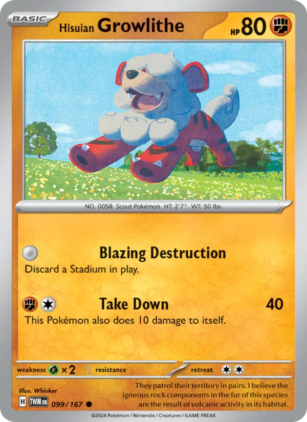 Hisuian Growlithe 099 – Non-holo