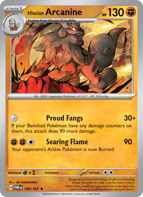 Hisuian Arcanine 100 – Non-holo