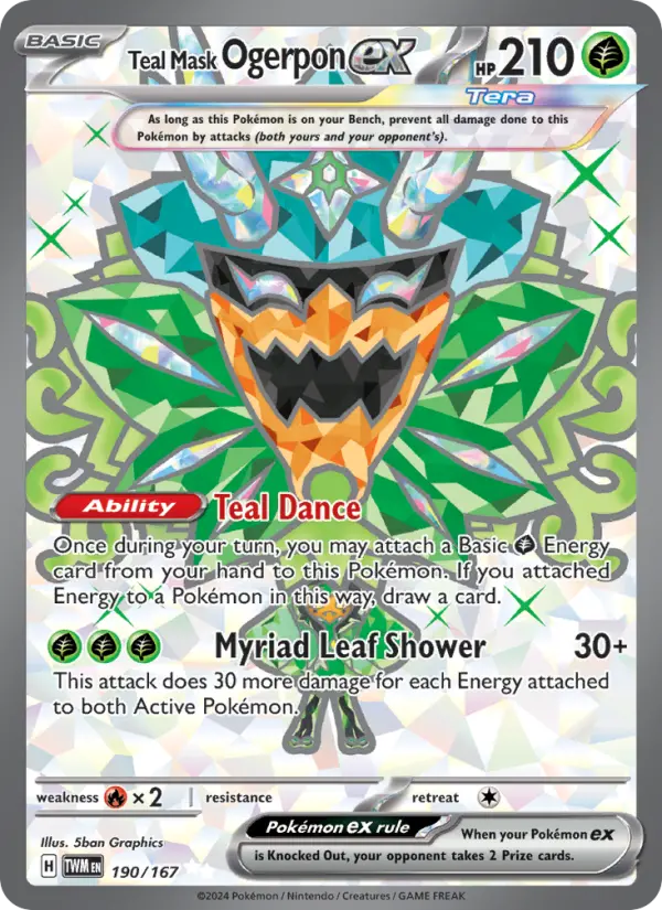 Teal Mask Ogerpon ex 190 – Holo