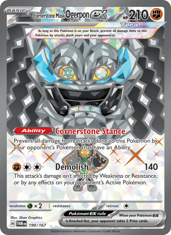 Cornerstone Mask Ogerpon ex 199 – Holo