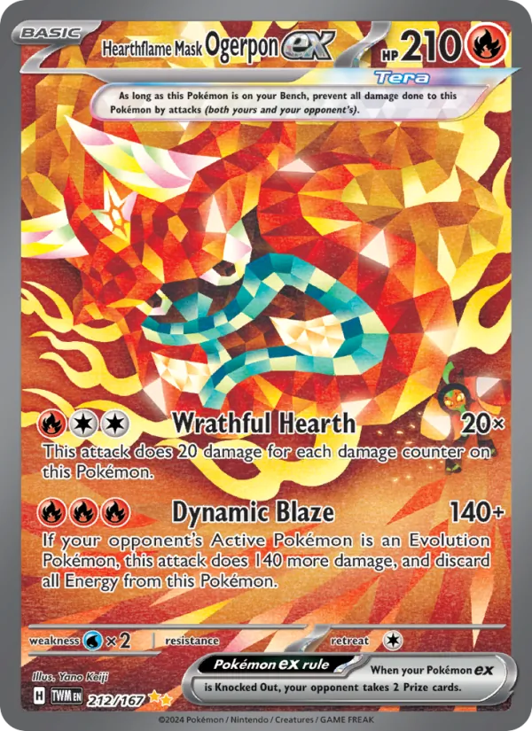 Hearthflame Mask Ogerpon ex 212 – Holo