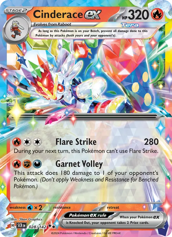 Cinderace ex 028 – Holo