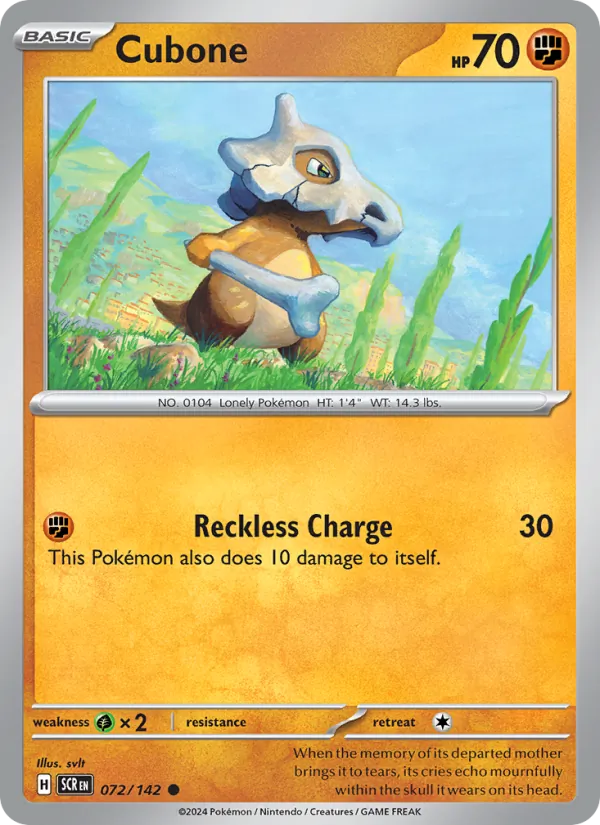 Cubone 072 – Non-holo