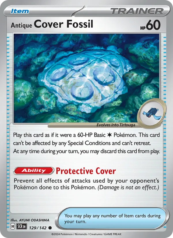 Antique Cover Fossil 129 – Non-holo