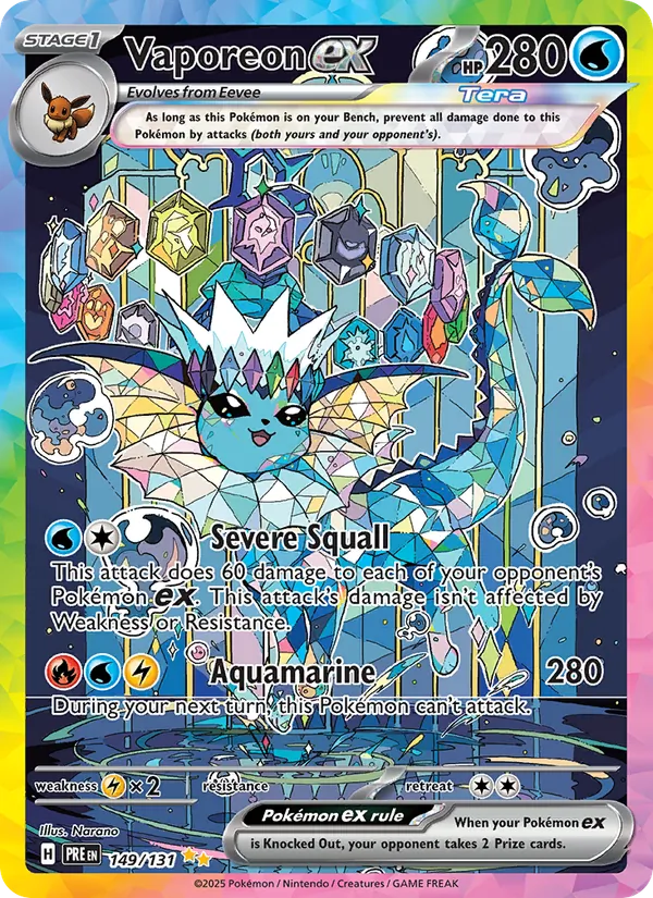 Vaporeon ex 149 – Holo