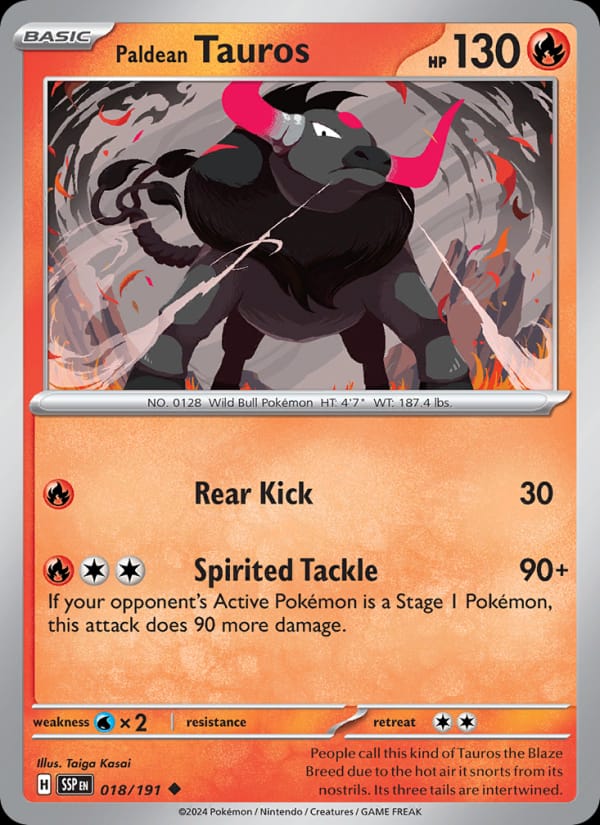 Paldean Tauros 018/191