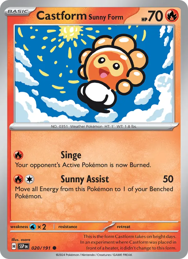Castform Sunny Form 020 – Non-holo