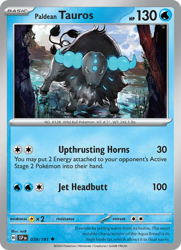 Paldean Tauros 039 – Non-holo