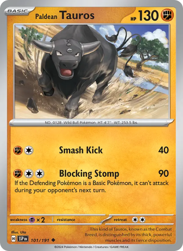 Paldean Tauros 101 – Non-holo