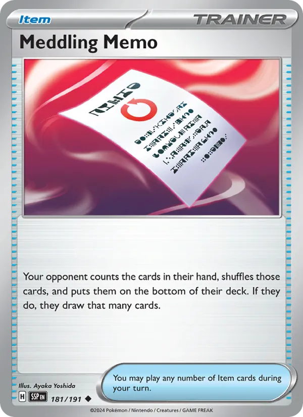Meddling Memo 181 – Non-holo