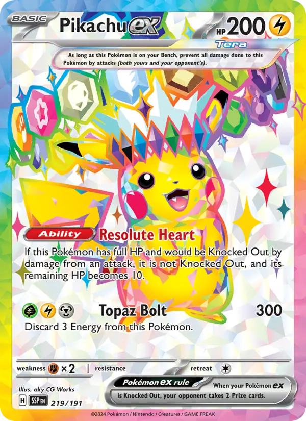 Pikachu ex 219 – Holo