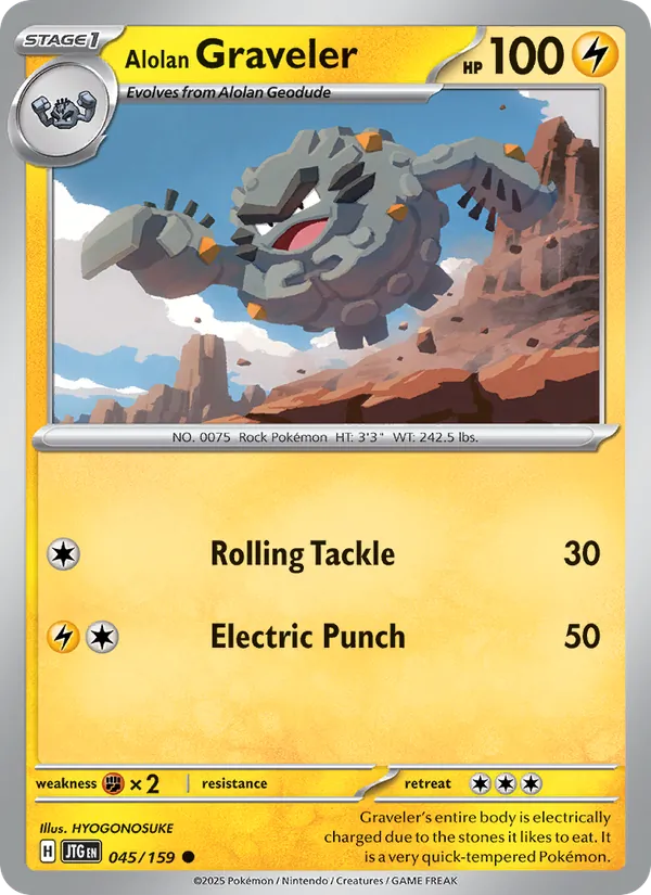 Alolan Graveler 045 – Non-holo