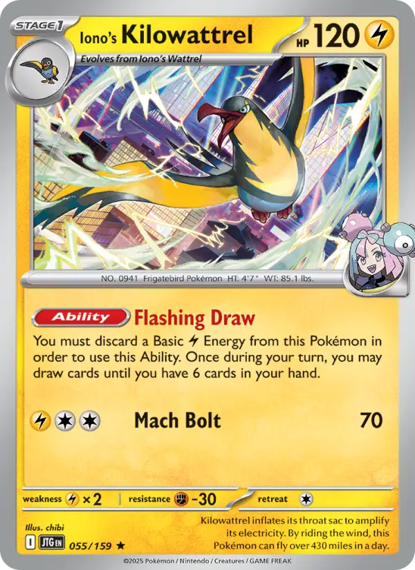 Iono's Kilowattrel 055 – Non-holo