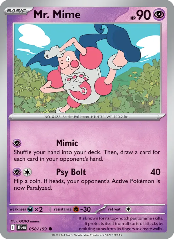 Mr. Mime 058 – Non-holo