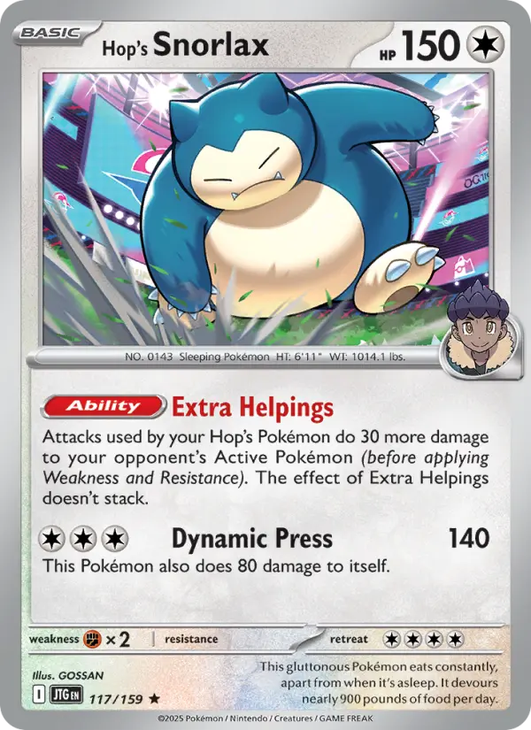 Hop's Snorlax 117 – Non-holo