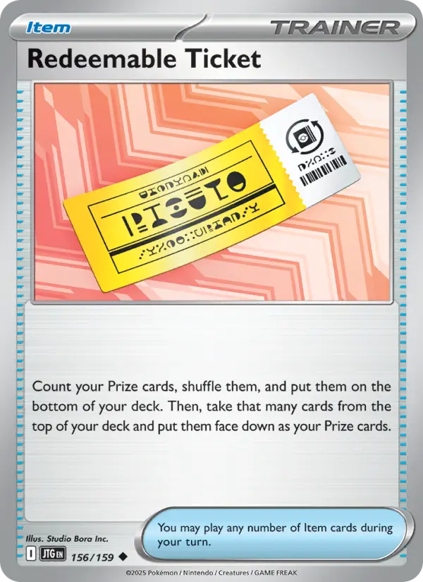 Redeemable Ticket 156 – Non-holo