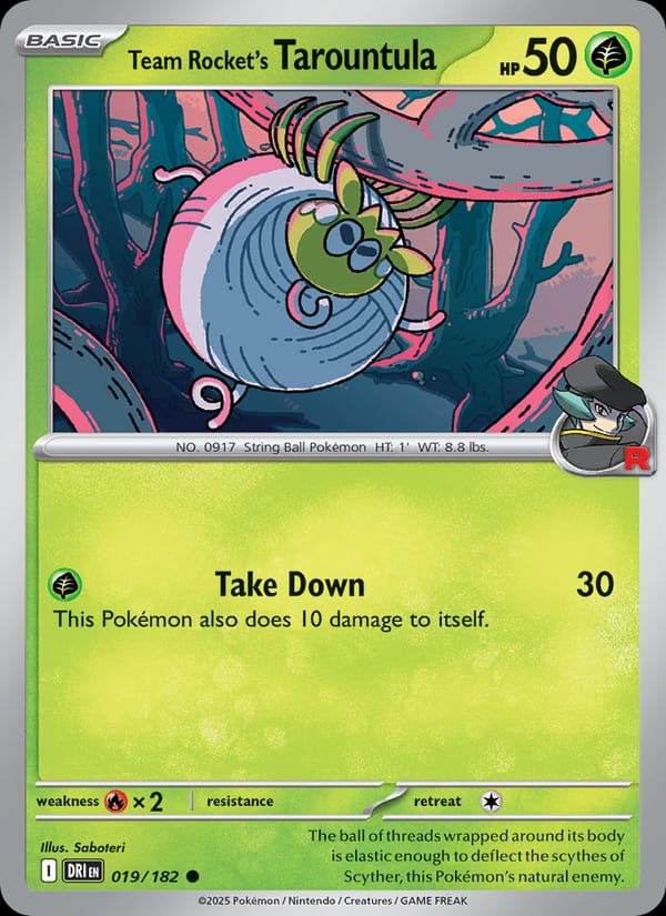 Team Rocket's Tarountula 019/182