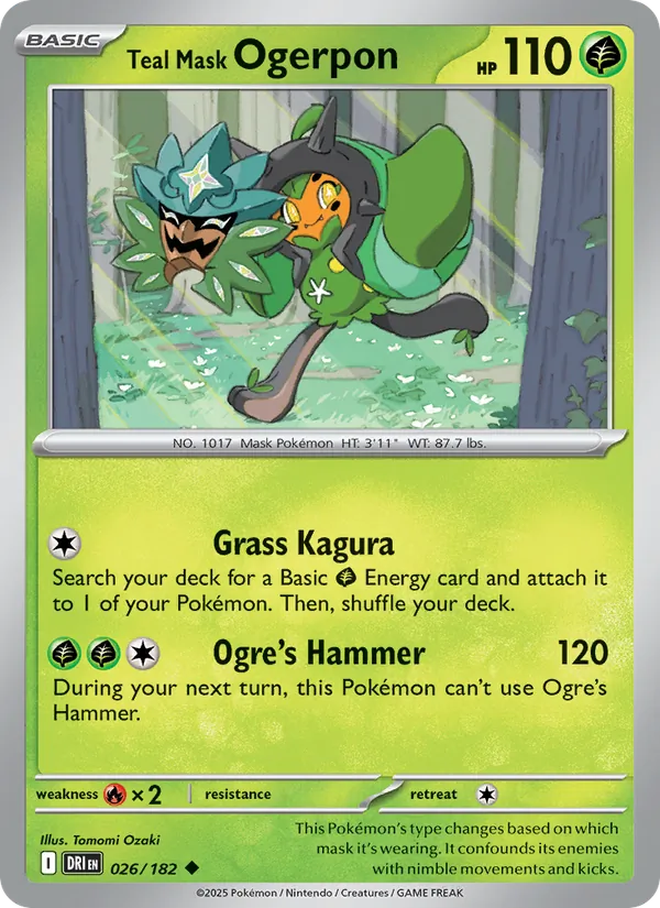 Teal Mask Ogerpon 026 – Non-holo