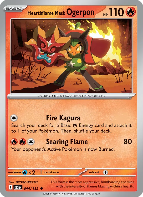 Hearthflame Mask Ogerpon 044 – Non-holo