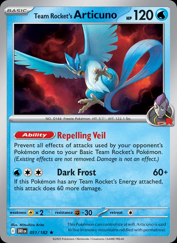 Team Rocket's Articuno 051/182