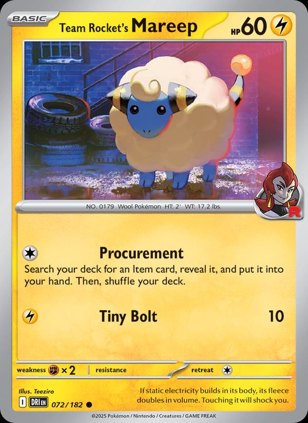 Team Rocket's Mareep 072/182