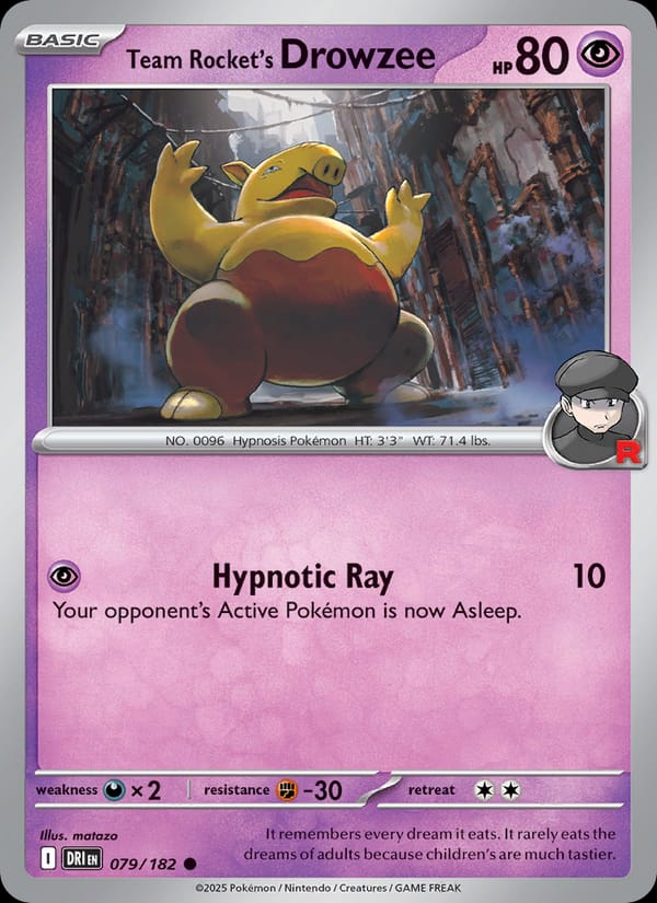 Team Rocket's Drowzee 079/182
