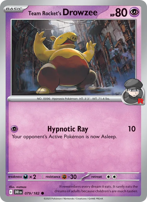 Team Rocket's Drowzee 079 – Non-holo