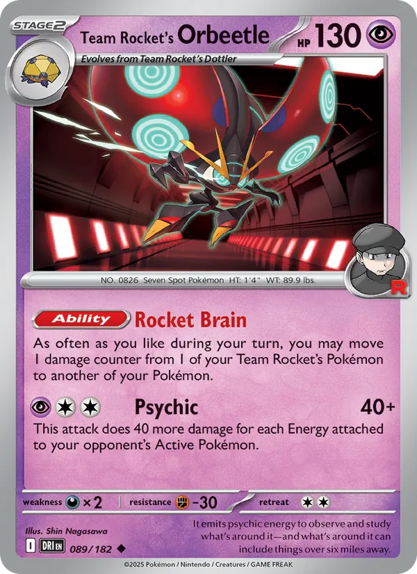 Team Rocket's Orbeetle 089 – Non-holo