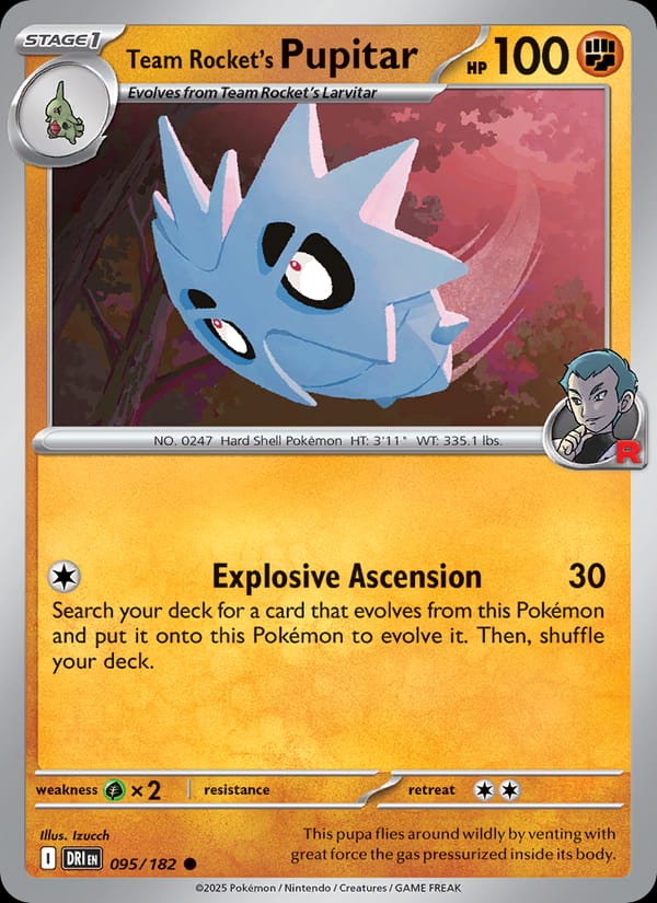 Team Rocket's Pupitar 095/182