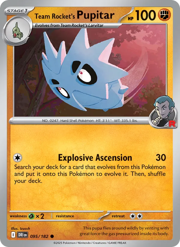 Team Rocket's Pupitar 095 – Non-holo