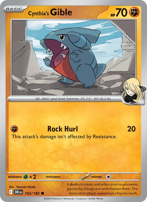 Cynthia's Gible 102 – Non-holo