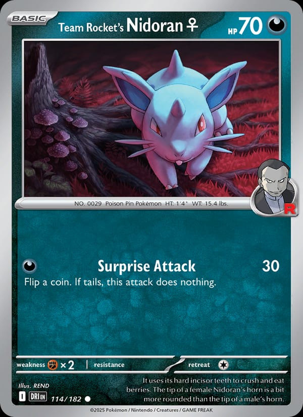 Team Rocket's Nidoran♀ 114/182