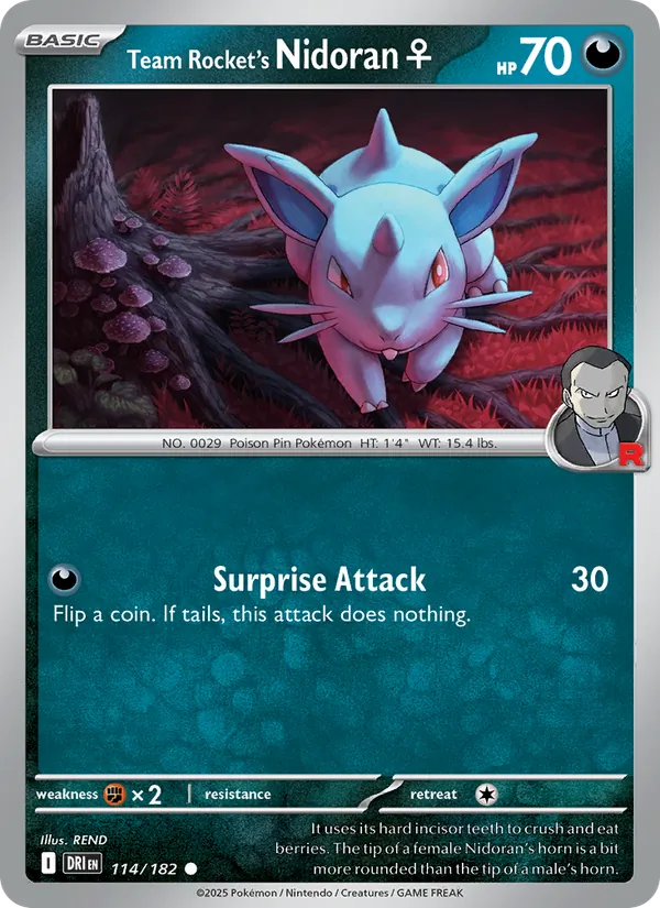 Team Rocket's Nidoran♀ 114 – Non-holo