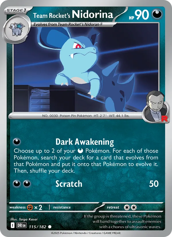Team Rocket's Nidorina 115 – Non-holo
