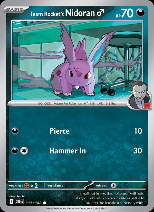 Team Rocket's Nidoran♂ 117/182