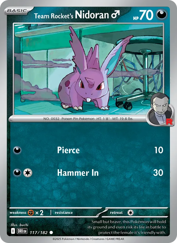 Team Rocket's Nidoran♂ 117 – Non-holo
