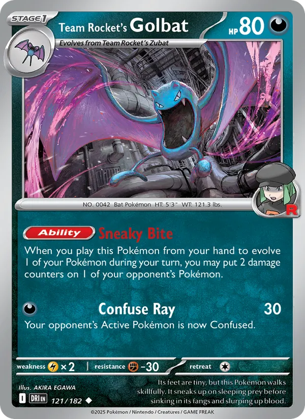 Team Rocket's Golbat 121 – Non-holo