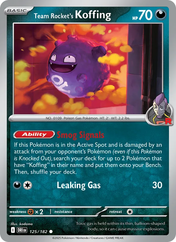 Team Rocket's Koffing 125 – Non-holo