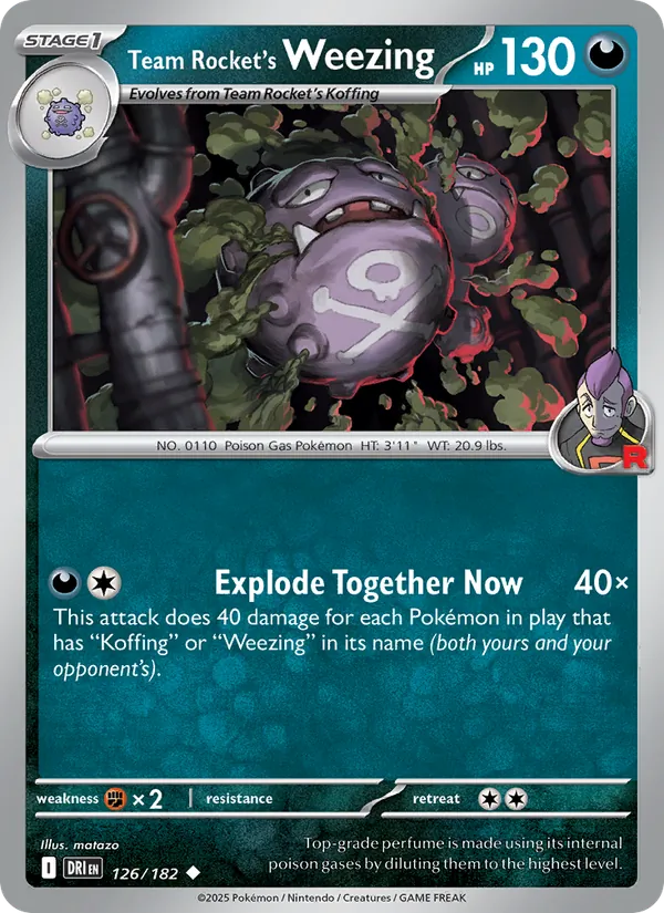 Team Rocket's Weezing 126 – Non-holo