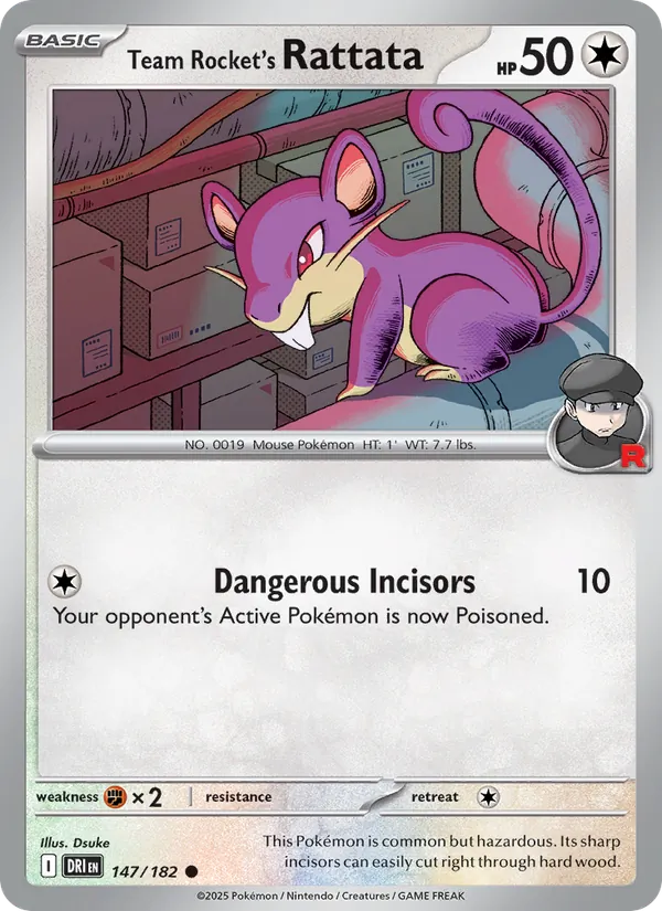 Team Rocket's Rattata 147 – Non-holo