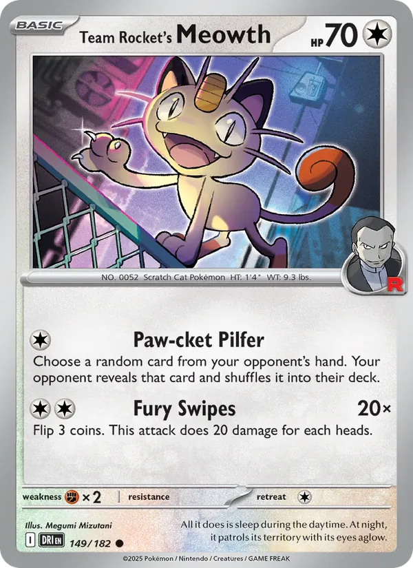 Team Rocket's Meowth 149 – Non-holo