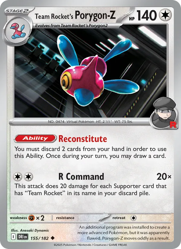 Team Rocket's Porygon-Z 155 – Non-holo