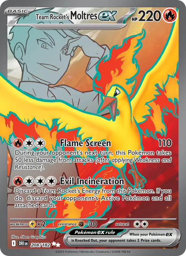 Team Rocket's Moltres ex 208 – Holo