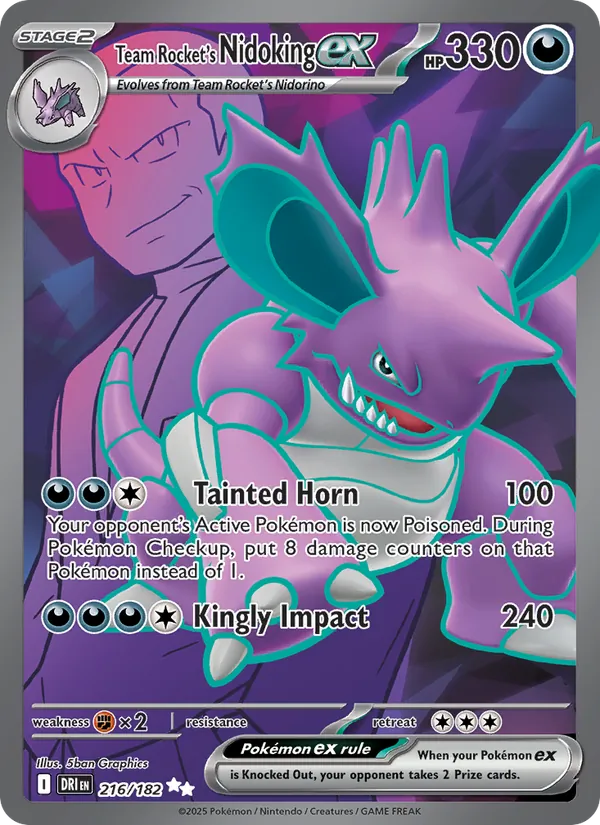 Team Rocket's Nidoking ex 216 – Holo