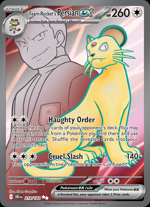 Team Rocket's Persian ex 219/182