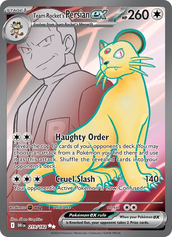 Team Rocket's Persian ex 219 – Holo